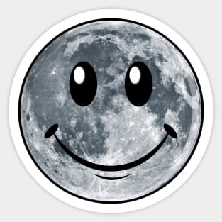 Moon Smiley Sticker